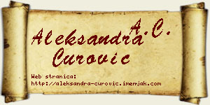 Aleksandra Čurović vizit kartica